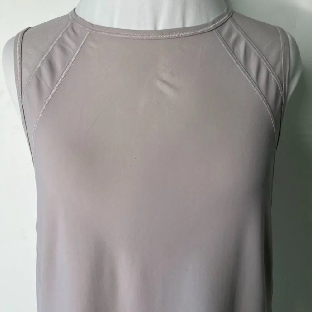 Lululemon Sculpt Tank Top Mauve Gray Mesh Back Ventilated Running Yoga Size 6 - Picture 3 of 8